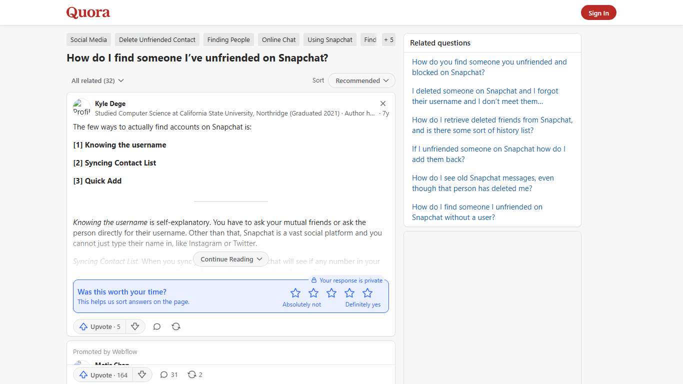 How to find someone I’ve unfriended on Snapchat - Quora